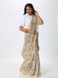 Baagru Chanderi Silk saree - Yellow