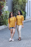 Woman's Short Top - Mustard