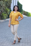 Woman's Short Top - Mustard