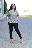 Woman's Short Top - Kalamkari