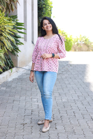 Woman's Tunic - Pink Butti