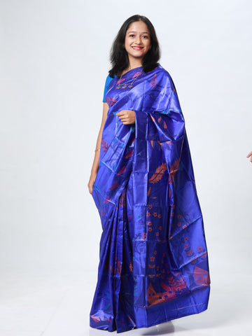 Butter Silk Saree - Blue