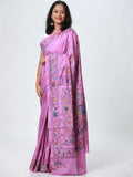 Kantha Silk Saree - Purple