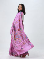 Kantha Silk Saree - Purple