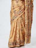 Kantha Silk Saree - Off White