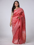 Dhakai Malai Silk Saree - Red