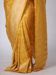 Dhakai Malai Silk Saree - Yellow