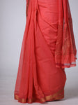 Mangalgiri Cotton Saree with Nizam Border - Pink