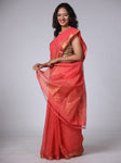 Mangalgiri Cotton Saree with Nizam Border - Pink