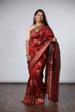 Dhakai Jamdani Saree - Red