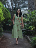 BAHAAR - Organic Cotton Woman's Dress - Green