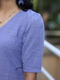 BAHAAR - Organic Cotton Woman's Dress - Purple