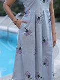 BAHAAR - Organic Cotton Woman's Dress - Grey