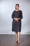 Chillax - Woman's Dress - Blue Striped