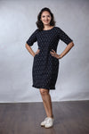 Chillax - Woman's Short Dress - Black Ikat
