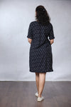 Chillax - Woman's Short Dress - Black Ikat