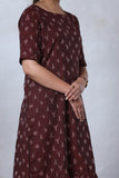 Chillax - Woman's Short Dress  - Maroon Ikat
