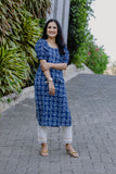 Woman's Casual Kurti - Indigo