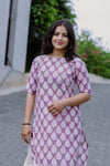 Woman's Casual Kurti - Purple