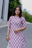 Woman's Casual Kurti - Purple