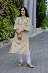 Woman's Casual Kurti - Yellow