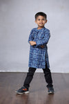 Boy's Long Kurta - Indigo