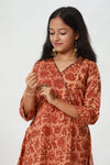 Woman's Vanaspati Casual Dress - Rust