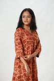 Woman's Vanaspati Casual Dress - Rust