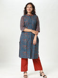 Woman's Co-Ord Set - Blue Ajrakh