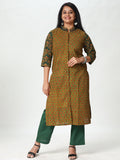 Woman's Co-Ord Set - Green Ajrakh