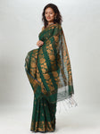 Floral Cotton Silk Saree - Green