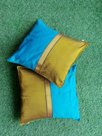 Khun Cushion Cover - Blue + Yellow Khun