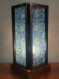 Table Lamp Tall - Blue Green Ajrakh