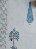 Heritage Single Bedsheet - Blue & Grey