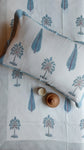 Heritage Superfine Double Bedsheet - Grey & Blue