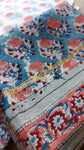 Chanderi Dress Material - Blue Floral