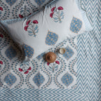 Baagh Double Bedsheet - Blue