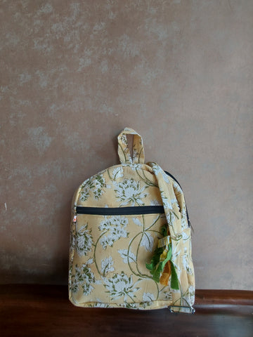 Cotton Backpack - Yellow