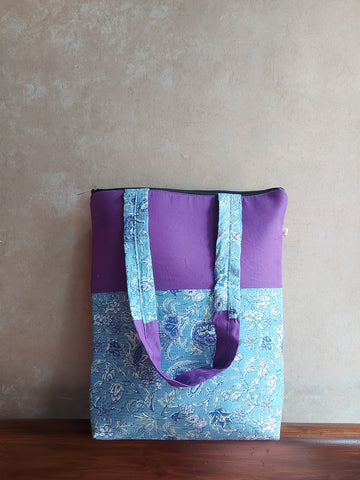 Cotton Tote Bag - Blue