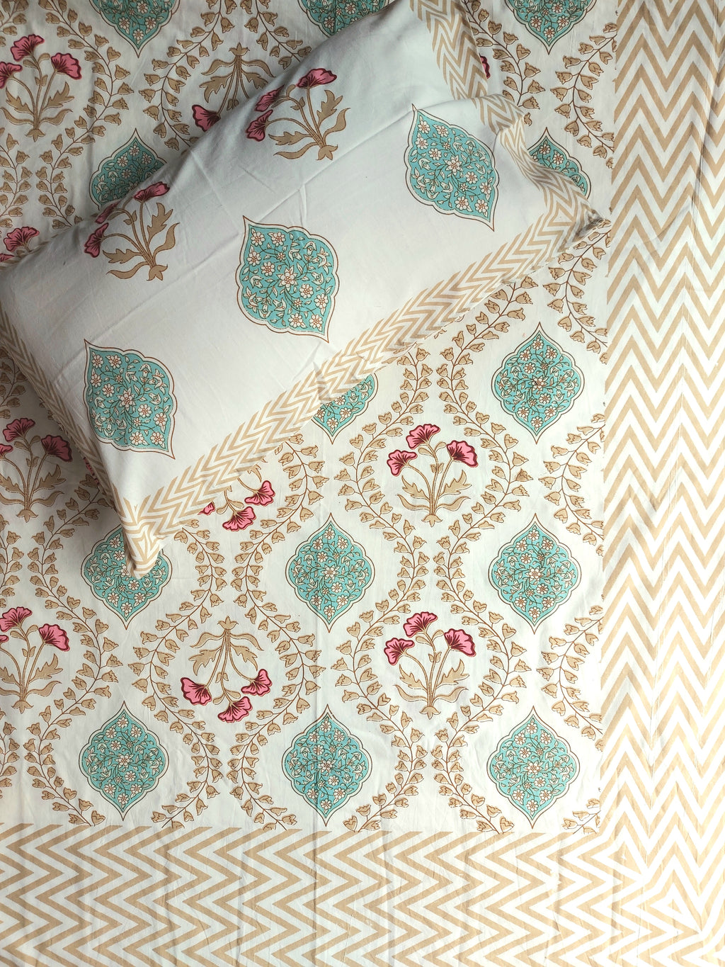 Baagh Double Bedsheet - Beige