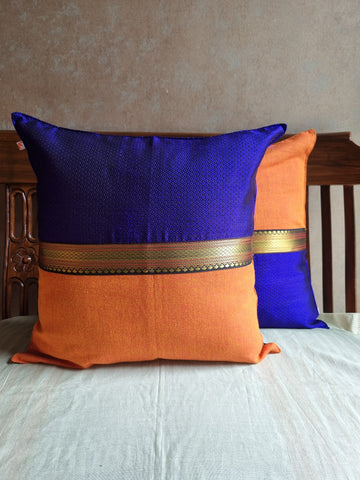 Khun Cushion Cover - Orange + Purple