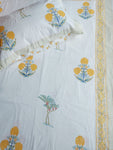 Heritage Double Bedsheet - Yellow