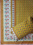 Baagh Double Bedsheet - Yellow