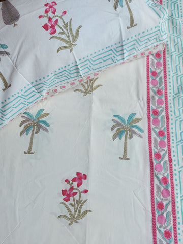 Heritage Single Bedsheet - Tree & Flower