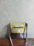 Leather Basket Sling - Mustard Floral