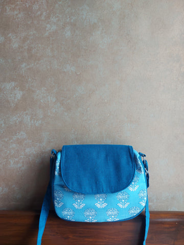 Cotton Square Sling - Blue