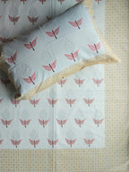 Baagh Double Bedsheet - Beige Butti
