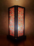 Table Lamp Tall - Maroon Ajrakh