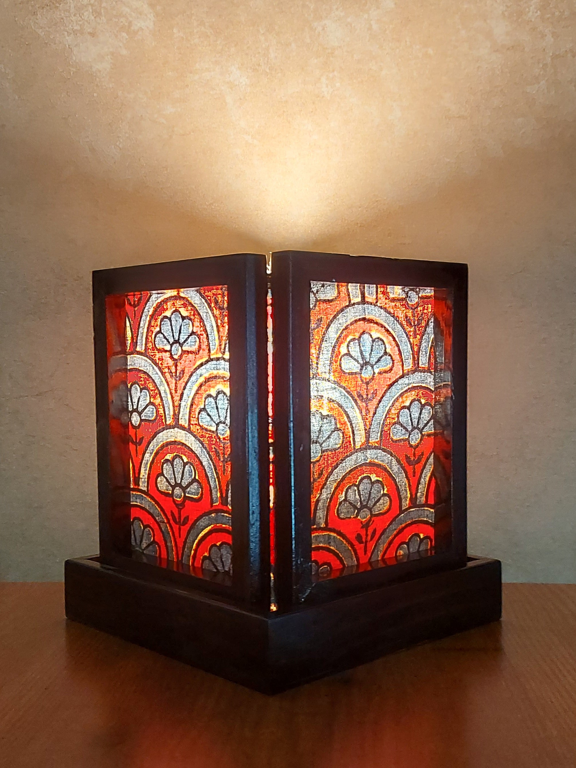 Table Lamp - Small - Maroon Ajrakh