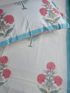 Baagh Double Bedsheet - Pink